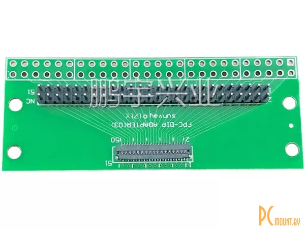 FFC/FPC-25P-0.3 Макетная плата переходник FFC 25pin шаг 0.3мм на DIP 2.54, 2.0 прямые пины